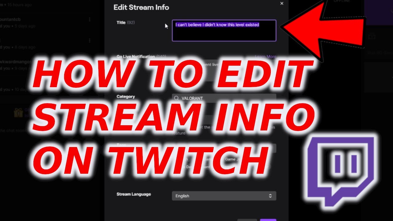 How to Change Broadcast Title on Twitch
